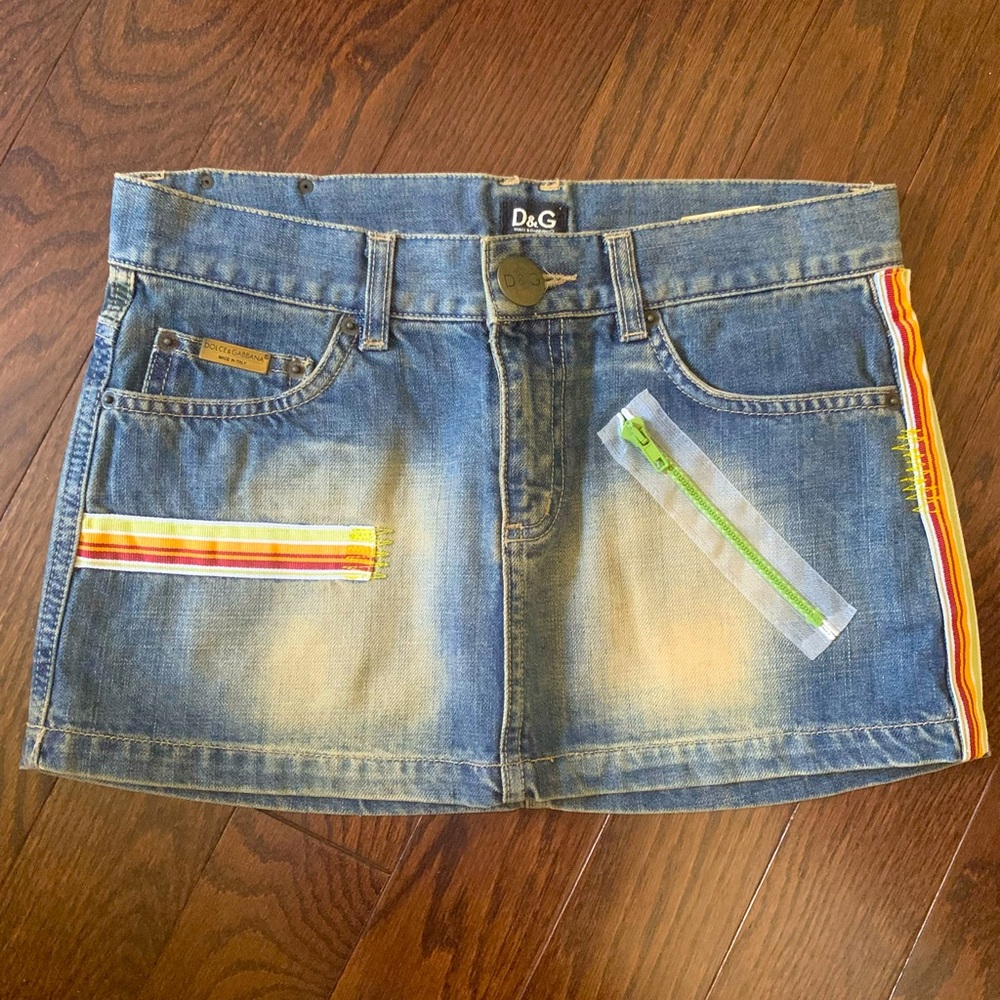 Dolce & Gabbana Denim Zipper Skirt